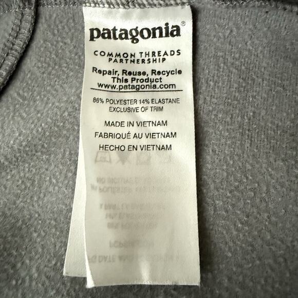 Patagonia Gray Full Zip Adze Softshell Polartech Hiking Jacket L Gordon College - Picture 6 of 7